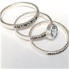 Image 2 : SILVER BLUE TOPAZ MARCASITE SET OF THREE SET