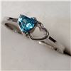 Image 2 : SILVER CUBIC ZIRCONIA BLUE RING