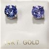 Image 1 : 14K WHITE GOLD TANZANITE(1.5CT)  EARRINGS
