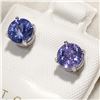Image 2 : 14K WHITE GOLD TANZANITE(1.5CT)  EARRINGS
