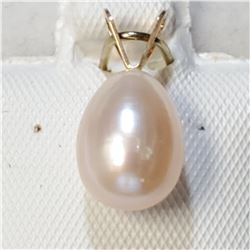 14K YELLOW GOLD PEARL  PENDANT