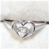 Image 1 : SILVER CUBIC ZIRCONIA  RING (~SIZE 6)
