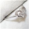 Image 3 : SILVER CUBIC ZIRCONIA  RING (~SIZE 6)