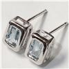 Image 2 : SILVER BLUE TOPAZ  EARRINGS