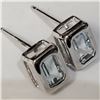 Image 3 : SILVER BLUE TOPAZ  EARRINGS