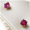 Image 2 : 14K YELLOW GOLD RUBY  EARRINGS, MADE IN CANADA