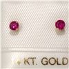 Image 1 : 14K YELLOW GOLD RUBY  EARRINGS, MADE IN CANADA