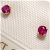 Image 2 : 14K YELLOW GOLD RUBY  EARRINGS, MADE IN CANADA