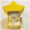 Image 4 : SILVER CUBIC ZIRCONIA  RING (~SIZE 6)