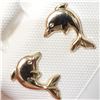 Image 3 : 14K YELLOW GOLD DOLPHINS EARRINGS