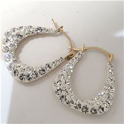 10K YELLOW GOLD CUBIC ZIRCONIA  EARRINGS