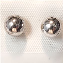SILVER PEARL REVERSIBLE REVERSABLE EARRINGS