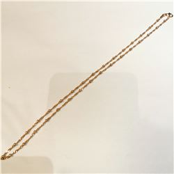 SILVER ROSE GOLD PLATED NECKLACE (~LENGTH 18"CM)