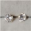 Image 1 : 14K YELLOW GOLD CUBIC ZIRCONIA  EARRINGS