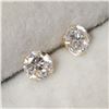Image 2 : 14K YELLOW GOLD CUBIC ZIRCONIA  EARRINGS