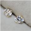 Image 3 : 14K YELLOW GOLD CUBIC ZIRCONIA  EARRINGS