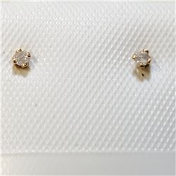 14K YELLOW GOLD DIAMOND(0.02CT)  EARRINGS