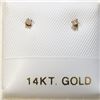 Image 2 : 14K YELLOW GOLD DIAMOND(0.02CT)  EARRINGS