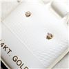 Image 3 : 14K YELLOW GOLD DIAMOND(0.02CT)  EARRINGS