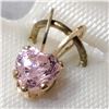 Image 2 : 14K YELLOW GOLD CUBIC ZIRCONIA PINK  PENDANT