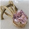 Image 3 : 14K YELLOW GOLD CUBIC ZIRCONIA PINK  PENDANT