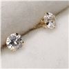 Image 1 : 14K YELLOW GOLD CUBIC ZIRCONIA  2 NOSEPIN