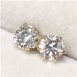10K YELLOW GOLD CUBIC ZIRCONIA  EARRINGS
