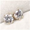 Image 3 : 10K YELLOW GOLD CUBIC ZIRCONIA  EARRINGS