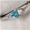 Image 1 : SILVER CUBIC ZIRCONIA BLUE  RING