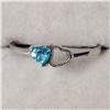 Image 2 : SILVER CUBIC ZIRCONIA BLUE  RING