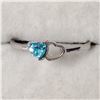 Image 3 : SILVER CUBIC ZIRCONIA BLUE  RING