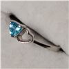 Image 4 : SILVER CUBIC ZIRCONIA BLUE  RING