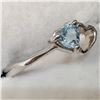 Image 1 : SILVER CUBIC ZIRCONIA BLUE RING (~SIZE 6)