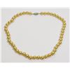 Image 1 : #22-GOLDEN SEA SHELL PEARL NECKLACE 8mm/15"