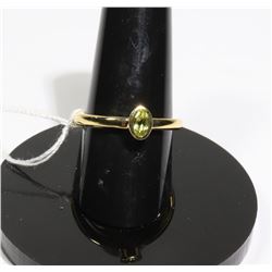 #121-GREEN PERIDOT RING SIZE 6.5