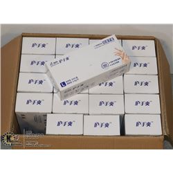 CASE WITH 20 BOXES OF LARGE RUBBER DISPOSABLE