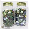 Image 1 : 2 JARS OF ASSORTED MARBLES