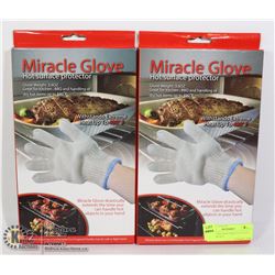LOT OF TWO NEW MIRACLE GLOVE HOT SURFACE