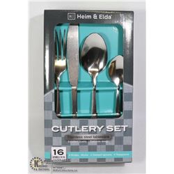 NEW 16PC STAINLESS STEEL CUTLERY SET