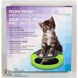NEW FELINE FRENZY PET TOY WITH SCRATCH PAD