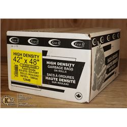 CASE OF 42" X 48" CLEAR GARBAGE BAGS