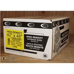 CASE OF 42" X 48" CLEAR GARBAGE BAGS