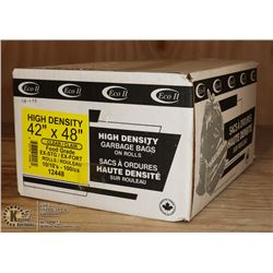 CASE OF 42" X 48" CLEAR GARBAGE BAGS