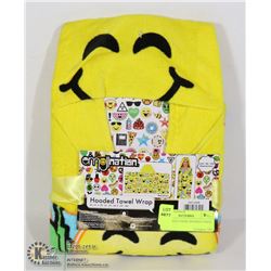 NEW EMOJI THEME HOODED TOWEL WRAP