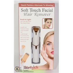 NEW SOFT TOUCH FACIAL HAIR REMOVER WITH BUILT IN