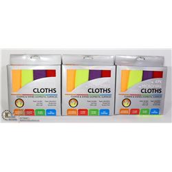 THREE NEW 4 PACKS OF MICROFIBER CLOTHS
