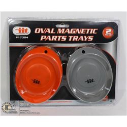 NEW 2PC OVAL MAGNETIC PARTS TRAYS