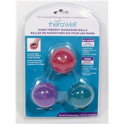 NEW THERA WELL HAND THERAPY MASSAGING BALLS SET
