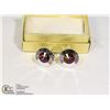 Image 1 : PAIR OF CUFFLINKS WITH MULTI COLORED STONES