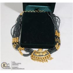 BLUE AND GOLD COLOOURED CHOKER